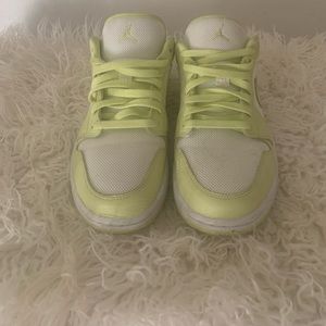 Lime green and white Nike athletic shoes size 11.5